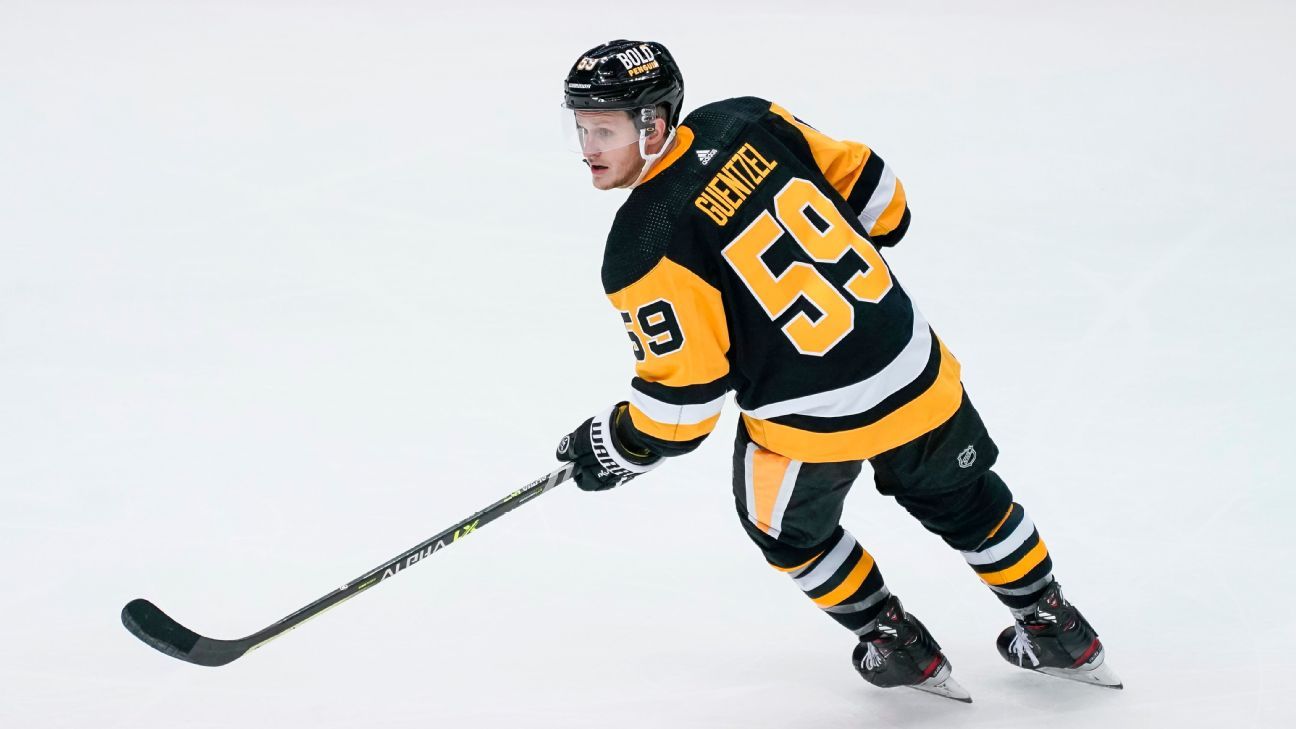L&rsquo;excellent ailier Jake Guentzel des Penguins de Pittsburgh pourrait être disponible pour les équipes de la LNH