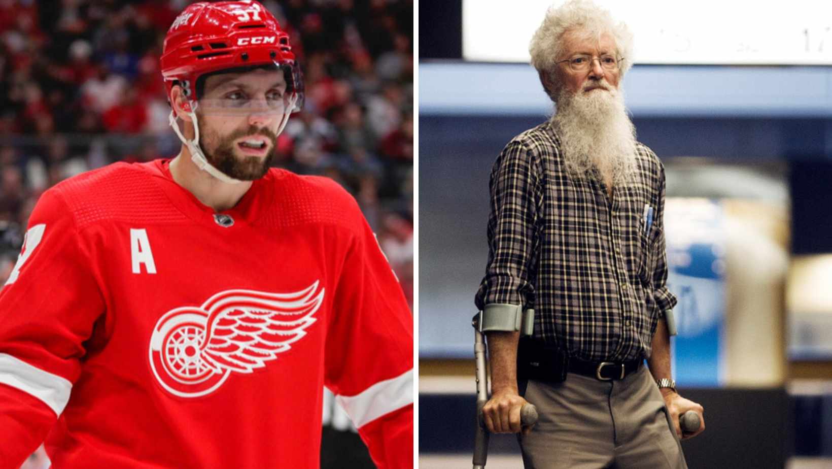 David Perron des Red Wings de Detroit rend hommage au Doc Mailloux