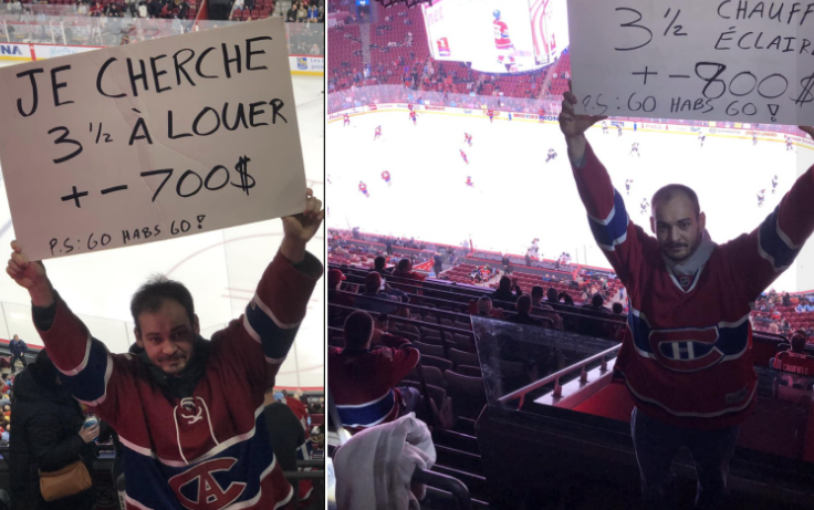 Le fan qui cherchait un appartement au Centre Bell récidive et c&rsquo;est hilarant