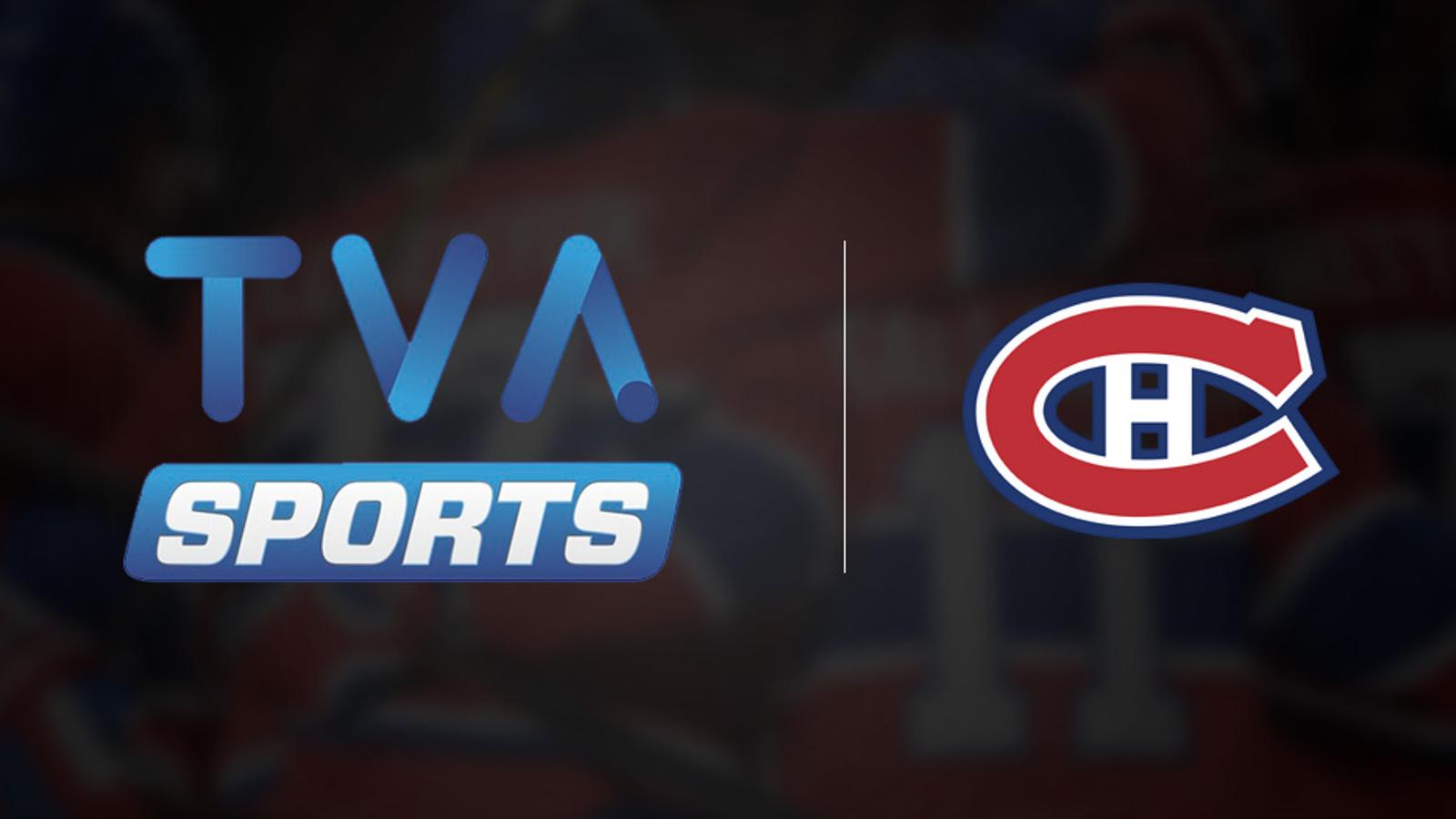 Modification importante de Québecor pour la diffusion d&rsquo;un match entre les Canadiens et les Maple Leafs